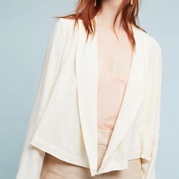 Ett Twa Ivory Button Wrapped Blazer size 4 - Picture 5 of 5
